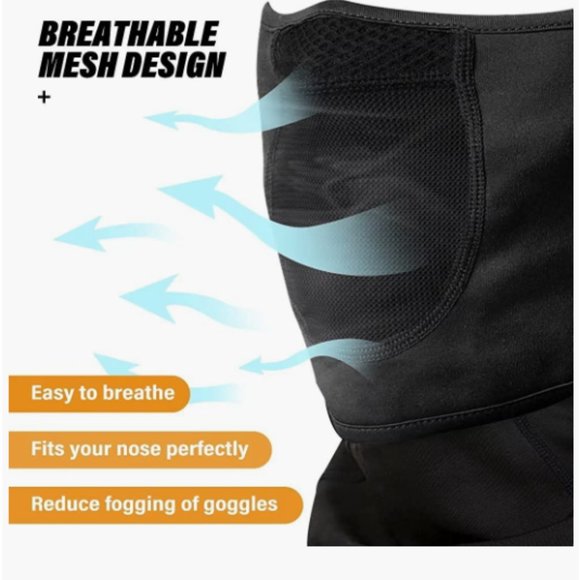SAITAG Balaclava Ski Mask Warm Face Mask for Cold Weather Winter - Picture 9 of 9
